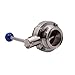 DERNORD Sanitary Butterfly Valve with Pull Handle Stainless Steel 304 Tri Clamp Clover (1.5