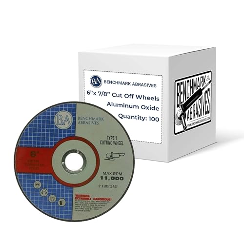 Benchmark Abrasives 6 Aluminum Oxide Self-Sharpening Type 1 Cut Off Wheels