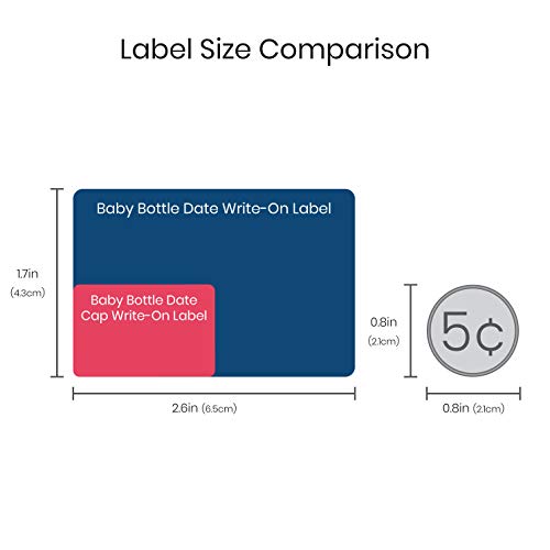 Name Bubbles Neutral Color Baby Bottle Date Write-On Labels (16 Pack) Durable Printed Dishwasher Safe Kids Labels For Daycare, School And Travel #TOP4