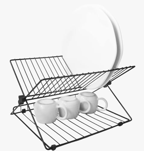 Escorredor de Louça Dobrável – Aço Carbono Preto Fosco | Suporta ...