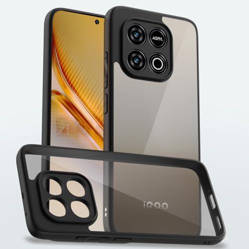 Image of Pikkme Back Cover Compatible with iQOO Neo 10 5G / Vivo Y300 GT 5G Shockproof Sleek Hybrid Armor Bumper Case(Black)