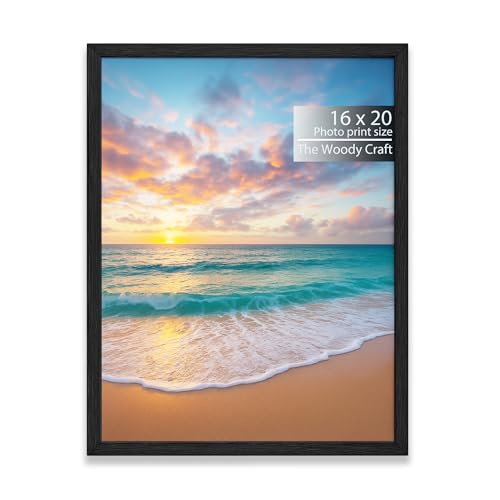 Image of Photo Frame 16 x 20 Inches | Black Photo Frame For Wall | Wall Frame | Wooden Photo Frame With Premium Finish | Premium Big Photo Frames For Wall | Ideal Hanging Photo Frames For Wall Decoration