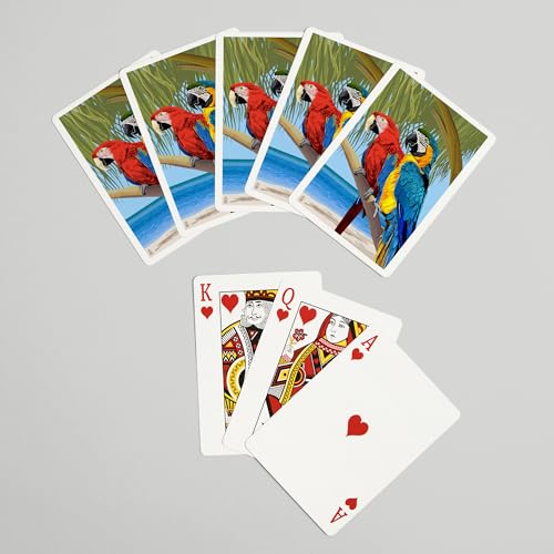 Baraja Lantern Press Parrots, 52 cartas póker para adultos miniatura 7
