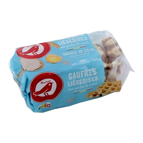 AUCHAN Gaufres de Liège aux perles de sucre 300 g