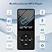 MP3 Player with Bluetooth 5.0, 1.8 inch Screen Portable Music Player with HD Speaker, HiFi Music Supports FM Radio, Voice Recorder, Supports Expanded Up to 128GB(Black, 32GB)