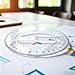 360 Degree Protractor, Plastic Protractor Math Protractors Clear Protractor Ruler Drafting Tools Circle Protractor for Geometry