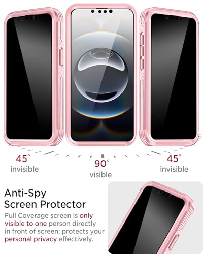 Protecteur antichoc rigide iPhone 16e Miimall coque transparente aimantée rose - 3