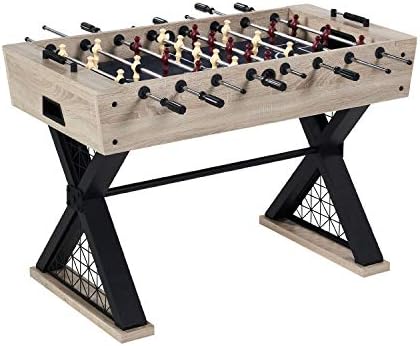 Barrington Billiards Brooks 48 Inch Foosball Table, Black/Brown