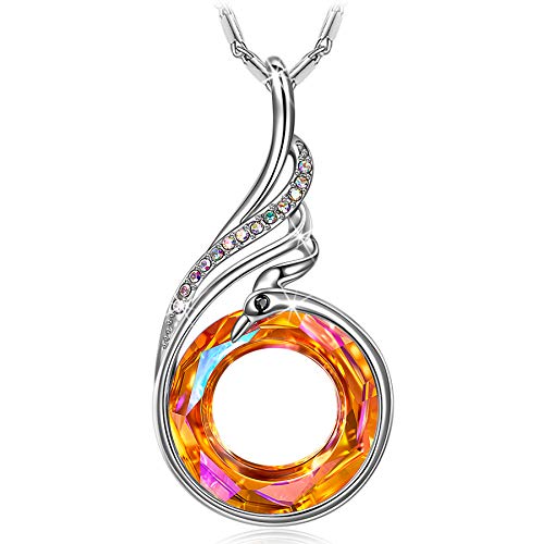 Kate Lynn "Rise From the Ashes Phoenix Necklace Made with Crystal...