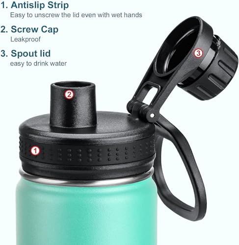 Image of koodee 26 oz Water Bottle Stainless Steel Double Wall Vacuum Insulated Sports Bottle with Leakproof Spout Lid (Teal)