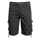 Loose Fit Summer Cargo Shorts for Men Outdoor Cotton Twill Shorts With Zipper Multi Pocket Casual Li