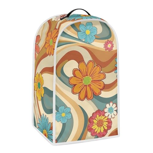 Image of Talayituse Hippie Flower Daisy Print Blender Dust Cover, Fingerprint Protection Cover for Stand Mixer or Coffee Machine, Home Kitchen Appliance Covers for Stain Dust Resistant Supplies