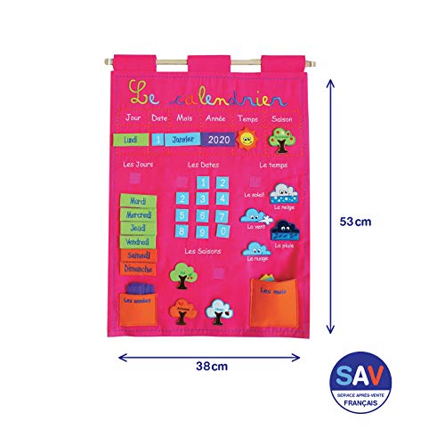 Preisvergleich Produktbild LUDI Panneau Calendrier Basic Rose