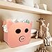 Felt Baby Basket,Pig Shaped Baby Gift Basket Nursery Organizer for Storage Infant Newborn Essentials,Foldable Bathroom and Bedroom Stuff Diaper Toys Vintage Decor with Cute Pig Design