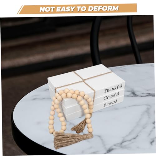 Guirnalda de perlas de madera PRETYZOOM: adornos decorativos para mesa y estantería 6