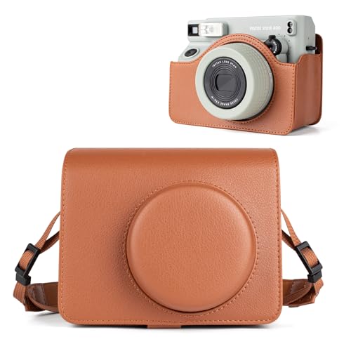 Funda protectora de cuero PU para cámara Fuji WIDE 400 miniatura 1