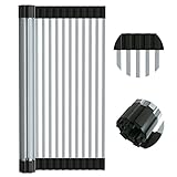 Roll Up Dish Drying Rack, Extra Large Dish Rack Over The Sink, Multipurpose Stainless Steel Kitchen...