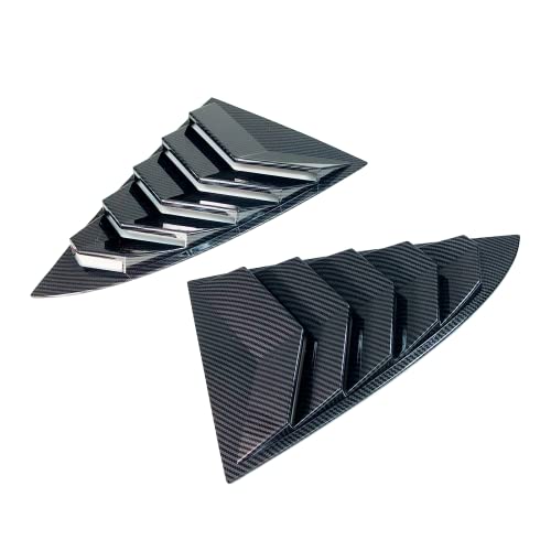 Ezmech Rear Side Window Louvers 2Pcs For Tesla Model 3 2017-2023 , Window Scoop Louvers Covers , Air Vent Scoop , Sun Rain Shade Vent , Exterior Decoration ( Carbon Fiber ) #TOP1