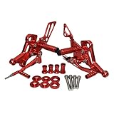 AIRLUG Fußstütze Fußrasten Für D&UCATI Für Monster 800 Für S2R 1000 Für S2 R S4R S4RS S4 R/RS Racing Verstellbare Fußrastenanlage Fahrer-Fußrasten Pedale Hinten (Farbe : rot)