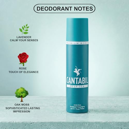 Image of Cantabil Deep Sea & Electric Blue & Burnt Brick Unisex No Gas Deodorant Body Spray | Combo Of 3 X 150ml With Lavender, Mint, Citrus | Perfume Deo For Men & Women | Rakhi Gift for Brother
