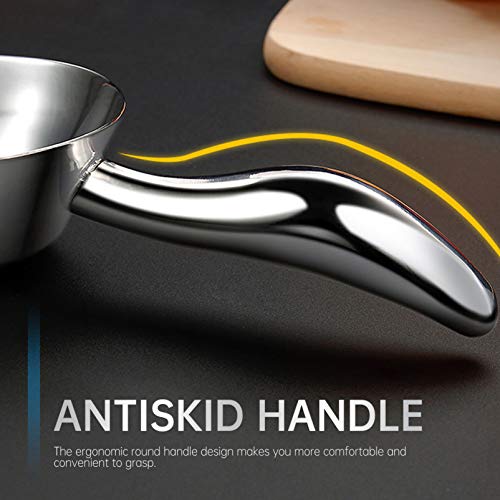 Colher de gelo de aço inoxidável YARDWE de metal para doces e farinha de pipoca para festa de casame