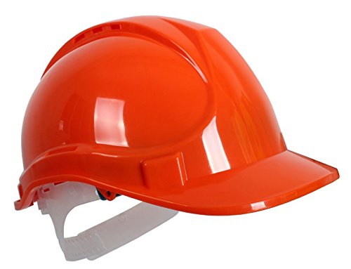 PWS 6 Point Hard Hat Safety Helmet Adjustable Sweat Foam Band (Orange)