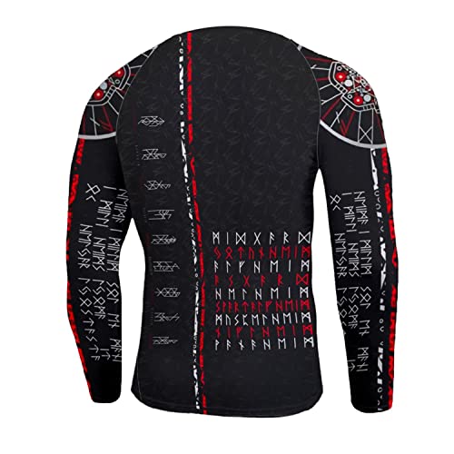 Viking Compression Shirt Long Sleeves Baselayer Skins Performance Fit Rash Guard MMA BJJ Stretchable Fabric2