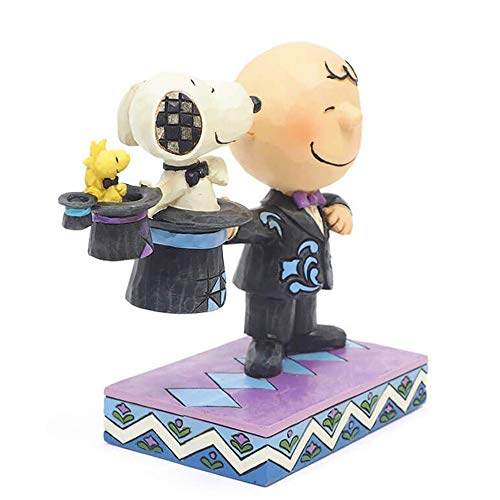 Enesco - 6001294 Jim Shore Peanuts Charlie Brown Top Hat Magician Figurine, 4.92 Inch, Multicolor #TOP2