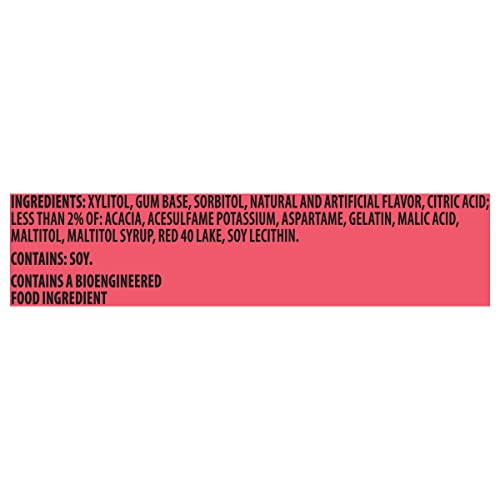 Image of Trident Vibes SOUR PATCH KIDS Watermelon Sugar-Free Chewing Gum, 6 Bottles of 40 Pieces (240 Total Pieces)