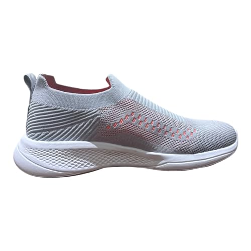 Image of Men's Slip-On Walking Shoes with Breathable Knit Mesh Upper | Lightweight Cushioned Sole Casual Sneakers | Sock-Style Flexible Comfort Shoes for Walking, Travel & Light Sports