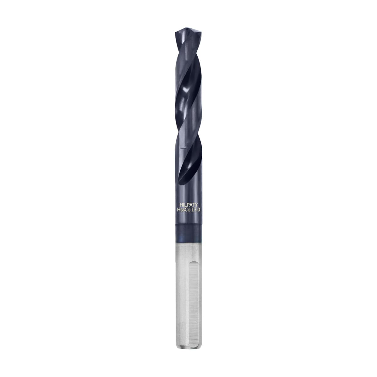 HILPATY Cobalt Drill Bit 13mm, M35 HSS AlTiN Coating Reduced Shank Drill Bit for Metal, Stainless Steel, Aluminium, Alloy, Wood, Plastic, Non-Ferrous Etc.