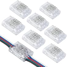 Armacost Lighting 5 Pin RGB+W LED Strip Light Wire to Wire Connectors 8 Pack 764123