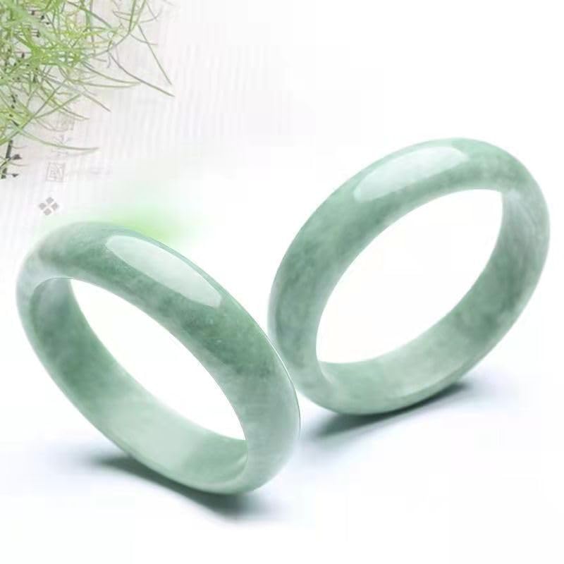 Image of Women's Cyan Jade Bracelet | Hand-Carved Classic Fashion Accessory | Genuine Jade Stone Bangle