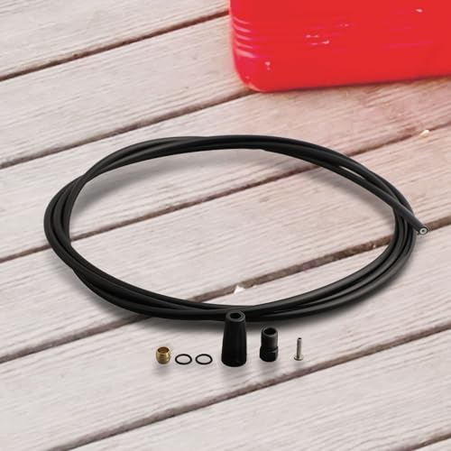 Brake Hose Kit for Hydraulic Brakes – 2 Meter BH90 for Banjo Fitting Brake Hose Compatible with for XT M8000/M8020, M7000/M7100, M9000/M9020 Series, Rubber and Metal Construction(Black)