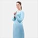 Tronex Over-the-Head PE Gown with Thumb Hook, Fluid Resistant, Soft Blue, Unisize (100)