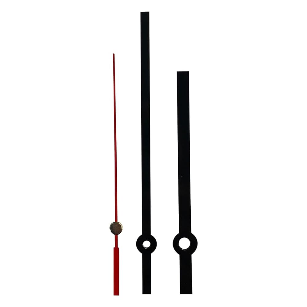 Lancette di ricambio al quarzo in metallo nero per orologio meccanismo di movimento a pressione per fori delle mani da 3,6 mm e 5,5 mm cinese (73 mm nero