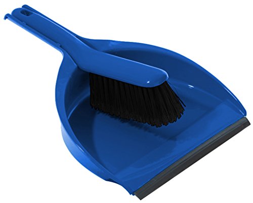 Cleenol 191223/B Plastic Dustpan and Brush - Blue