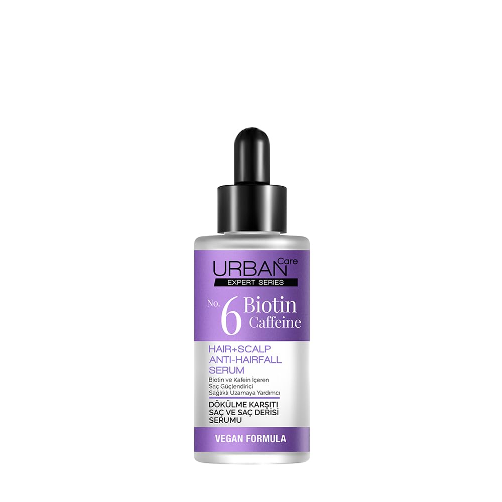 Urban Care Expert No.6 Biotin Caffeine Dökülme Karşıtı Saç Bakım Serumu, 50 Mililitre, Vegan