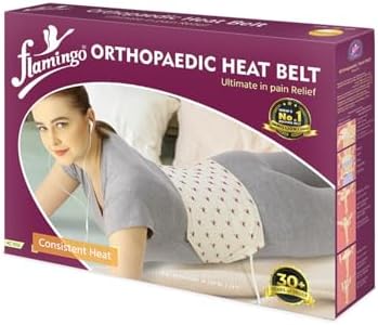 Orthopaedic Electric Heating Pad - XL SIZE | Pain Relief Heating Belt with Temperature Controller for Lower Back, Knee, Shoulder, Cramps, and Neck | Back Pain Relief | 34cm X 25cm |