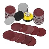 Generic 304pcs Flocking Sanding Discs Self-Adhesive Round Sandpaper Pads 2-inch for Electric Disc Sander and Rotary Tool Grinder Accessories