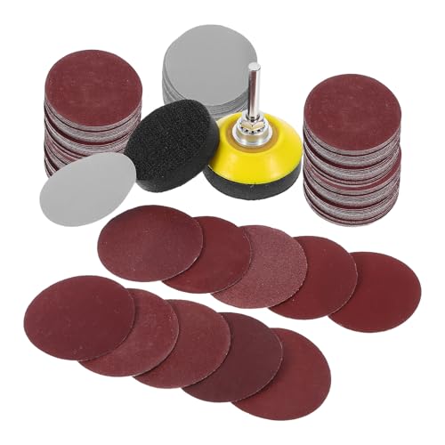 Generic 304pcs Flocking Sanding Discs Self-Adhesive Round Sandpaper Pads 2-inch for Electric Disc Sander and Rotary Tool Grinder Accessories