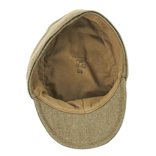 German Wwii M43 Cap In Field Grey Wool- Size 7.75 (62 Cm)- M43, M1943 #TOP4