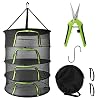 Brynnl Mesh Drying Rack, 4-lagiges U-förmiges Zipper Plant Drying Rack Mit Schere und S Hook Collapsible Hanging Drying…