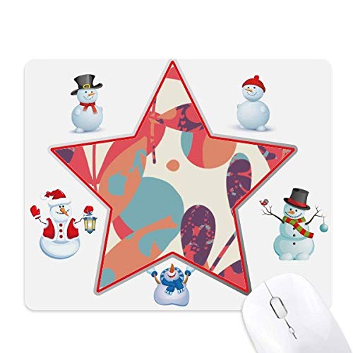 Tapis de souris avec bonhomme de neige et étoiles, le cadeau de bureau idéal