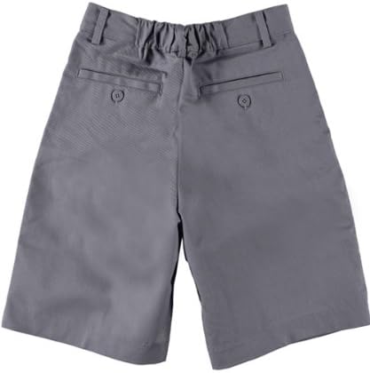 Vista 3 de Universal Pantalón corto de uniforme escolar plisado delantero para niño, Gris, 10