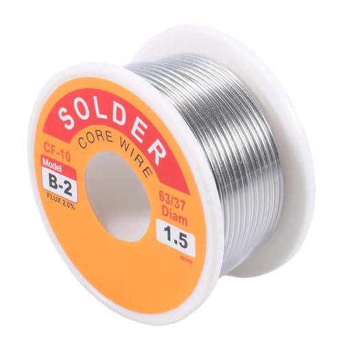 Image of 63 /37 Tin-Lead Rosin Core Solder Wire for Electrical Soldering, Flux Content 2%, 1.5mm,100g(Net 80g)