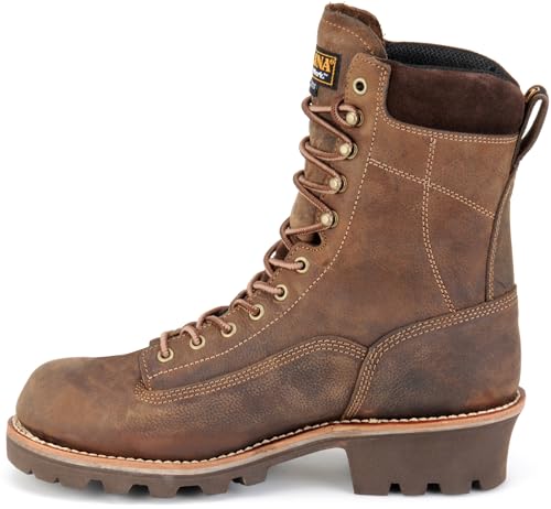 Carolina Men's Insulated Birch 8” Waterproof Insulated Composite Lace-To-Toe Logger Work Boots3