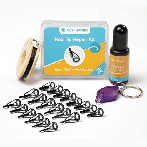 Image of Fishing Rod Tip Repair Kit with Glue /Supplies /Step-by-Step Instructions
