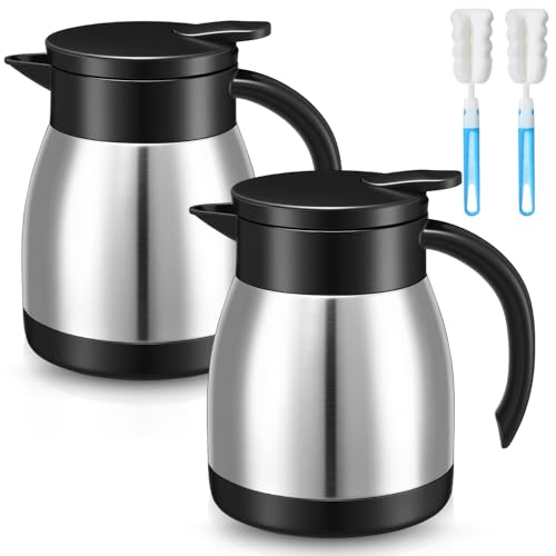 Norme 2 Pcs Thermal Coffee Carafe Insulated Stainless Steel Coffee Carafe for Hot Liquid Vacuum