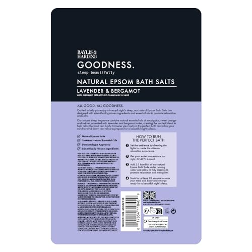 Baylis & Harding Goodness Sleep Bath Salts, 1kg (Pack of 4) - Vegan Friendly - Image 7